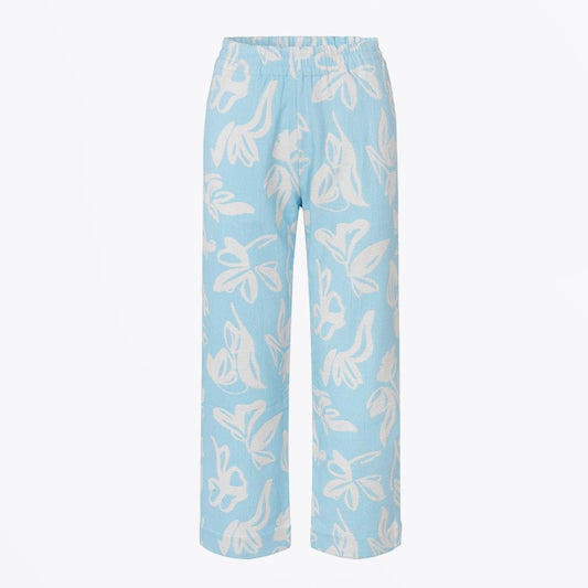 Isra - Tulip Print Pants - Blue/White