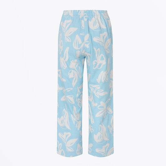 Isra - Tulip Print Pants - Blue/White