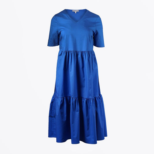 - Rifa - Tiered Midi Dress - Blue