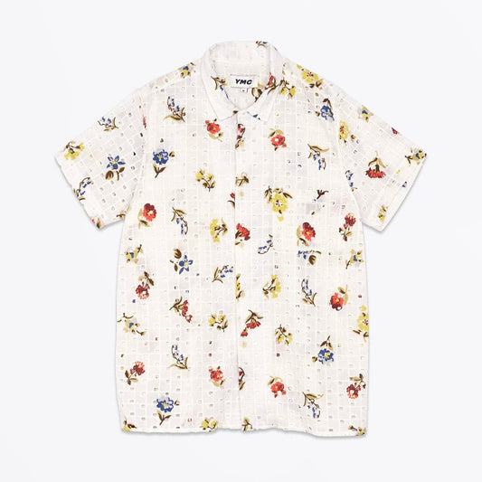 - Ditsy Print Broderie Anglaise Shirt - White