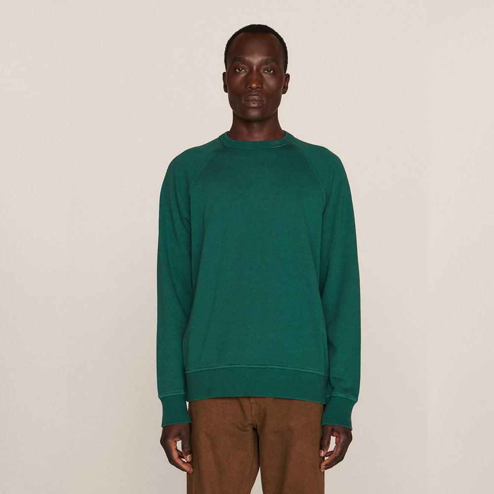 - Cotton Loopback Sweatshirt - Green