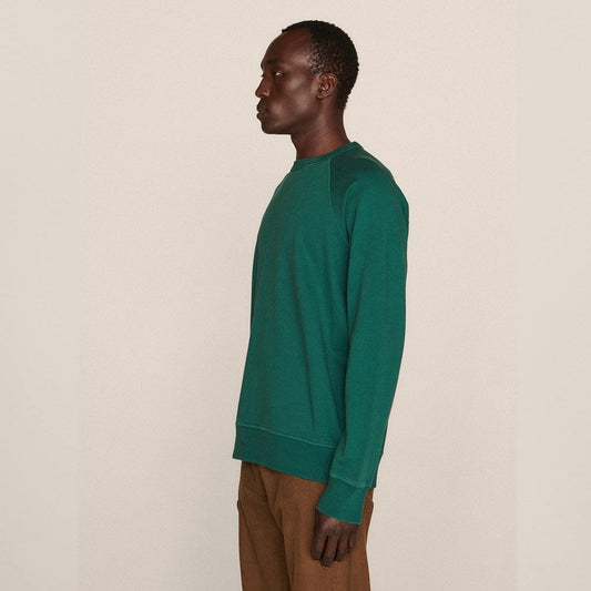 - Cotton Loopback Sweatshirt - Green