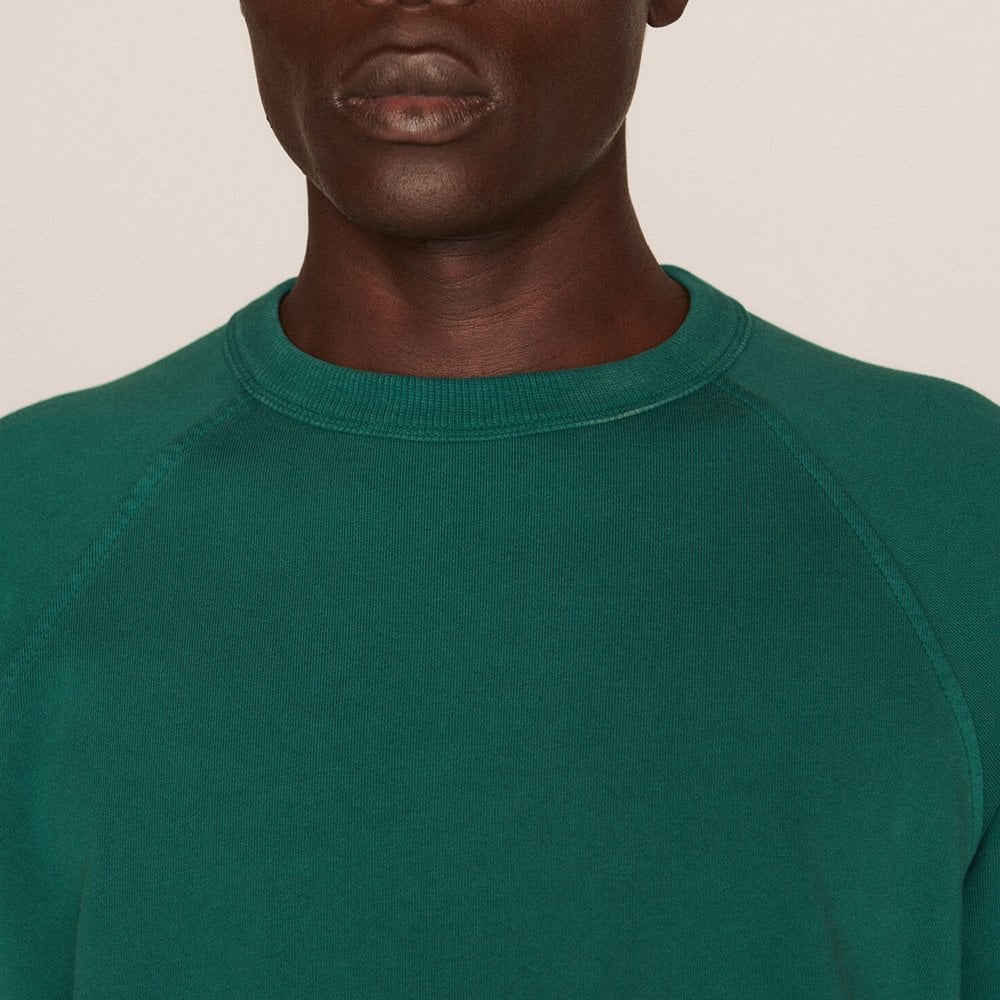 - Cotton Loopback Sweatshirt - Green