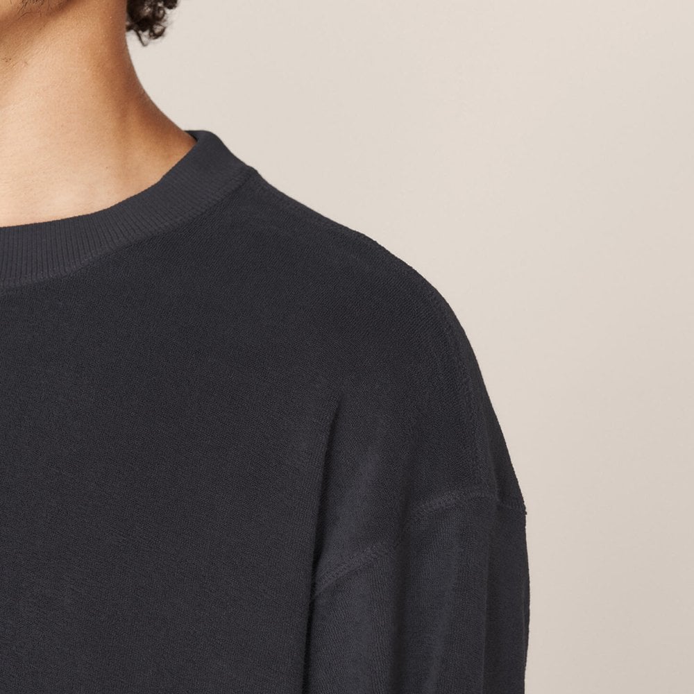 - Organic Cotton Terry Sweatshirt - Navy
