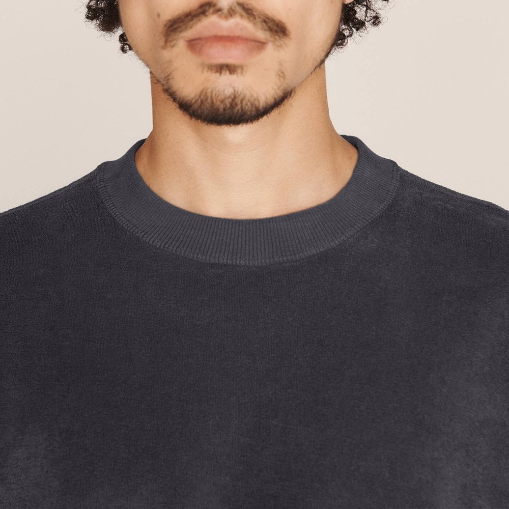 - Organic Cotton Terry Sweatshirt - Navy