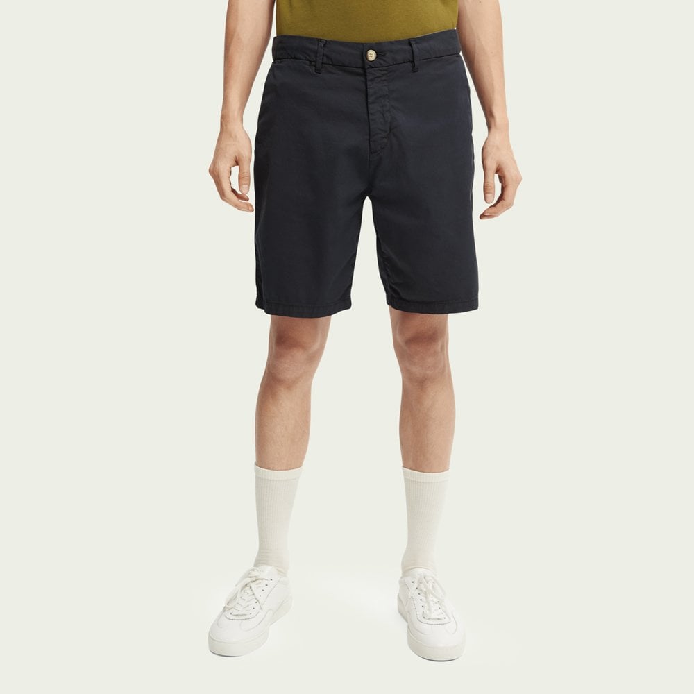 - Stuart - Cotton-Stretch Shorts - Dark Navy