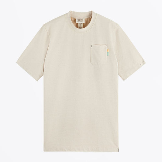 Jersey Chest Pocket Tee - Beige