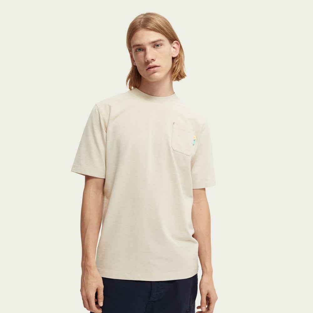 - Jersey Chest Pocket Tee - Beige
