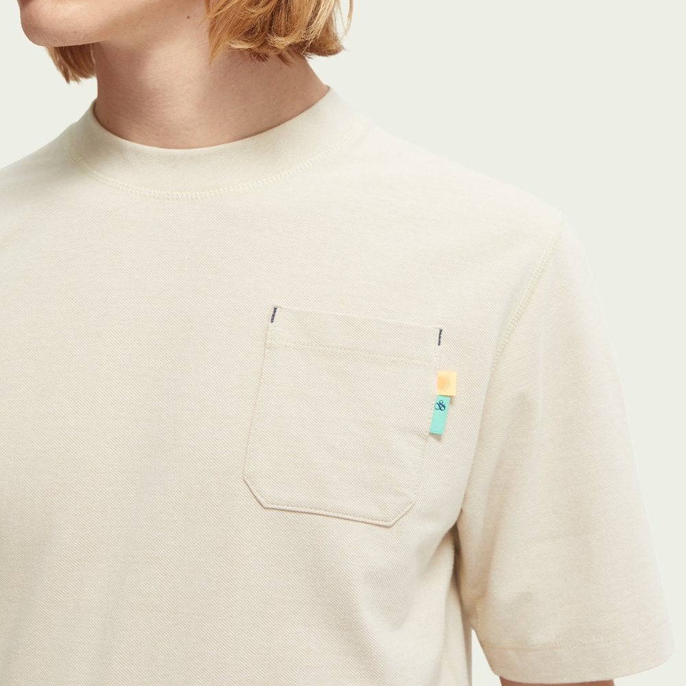 - Jersey Chest Pocket Tee - Beige