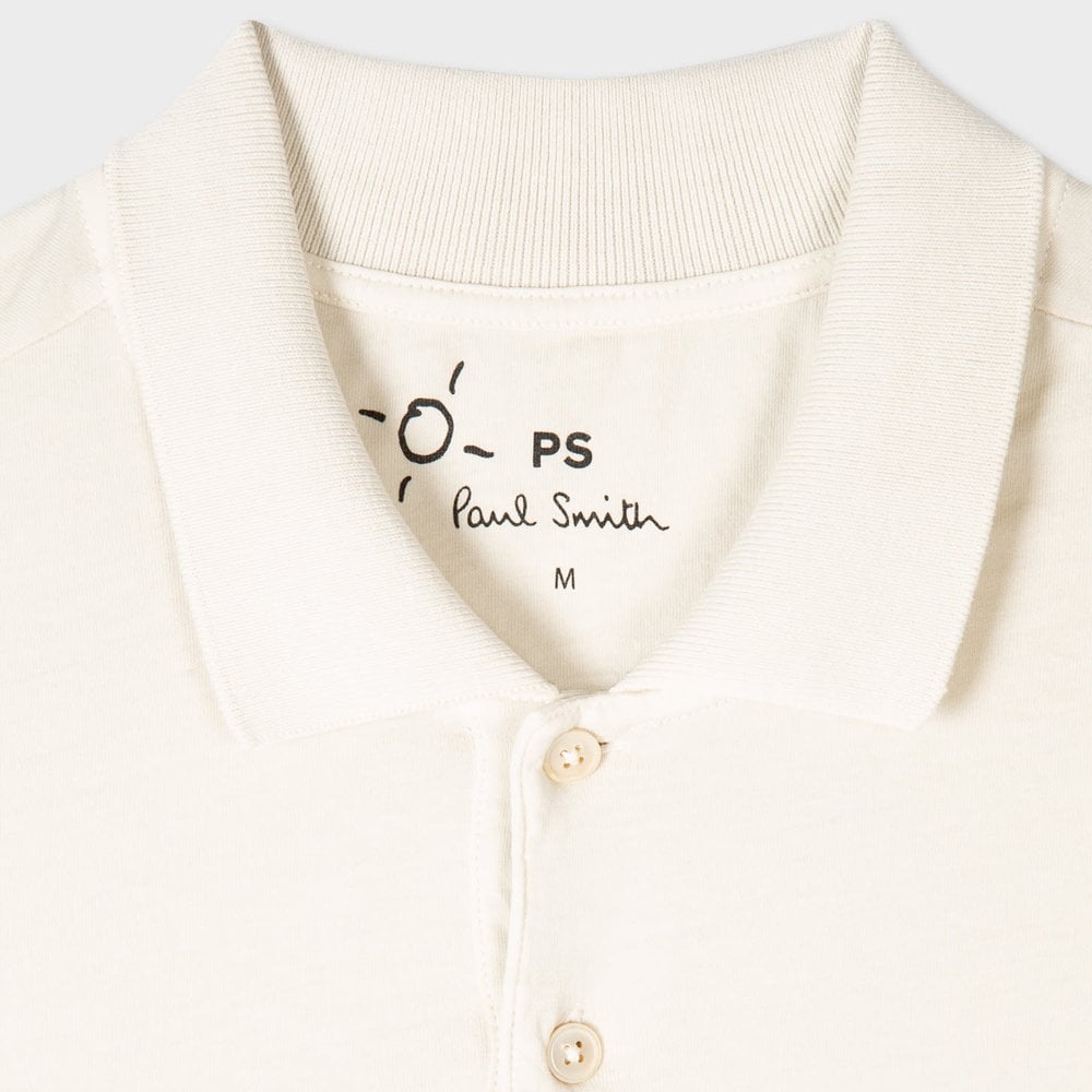 - 'Stripe Zebra' Embroidery Polo Shirt - Off-White