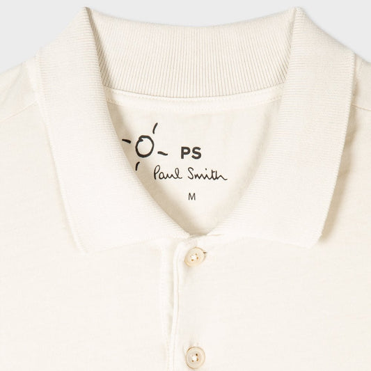 - 'Stripe Zebra' Embroidery Polo Shirt - Off-White