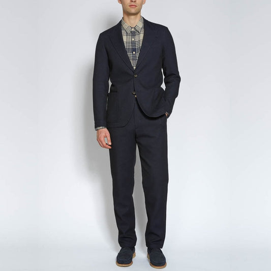 - Finsbury - Cotton Blazer - Navy