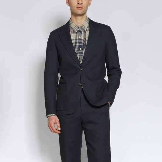 - Finsbury - Cotton Blazer - Navy
