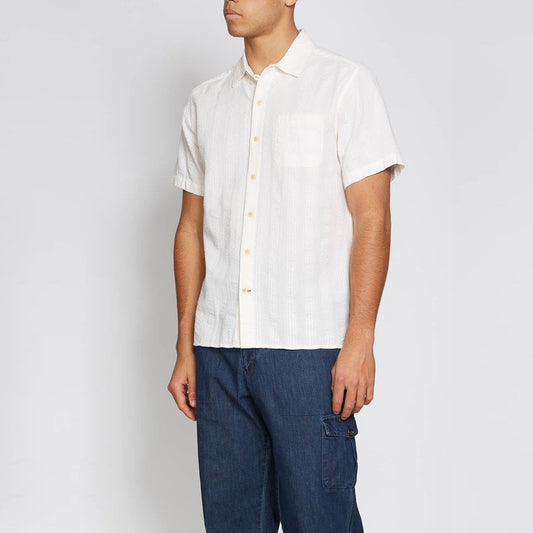 - Riviera - Seersucker Shirt - Off-White
