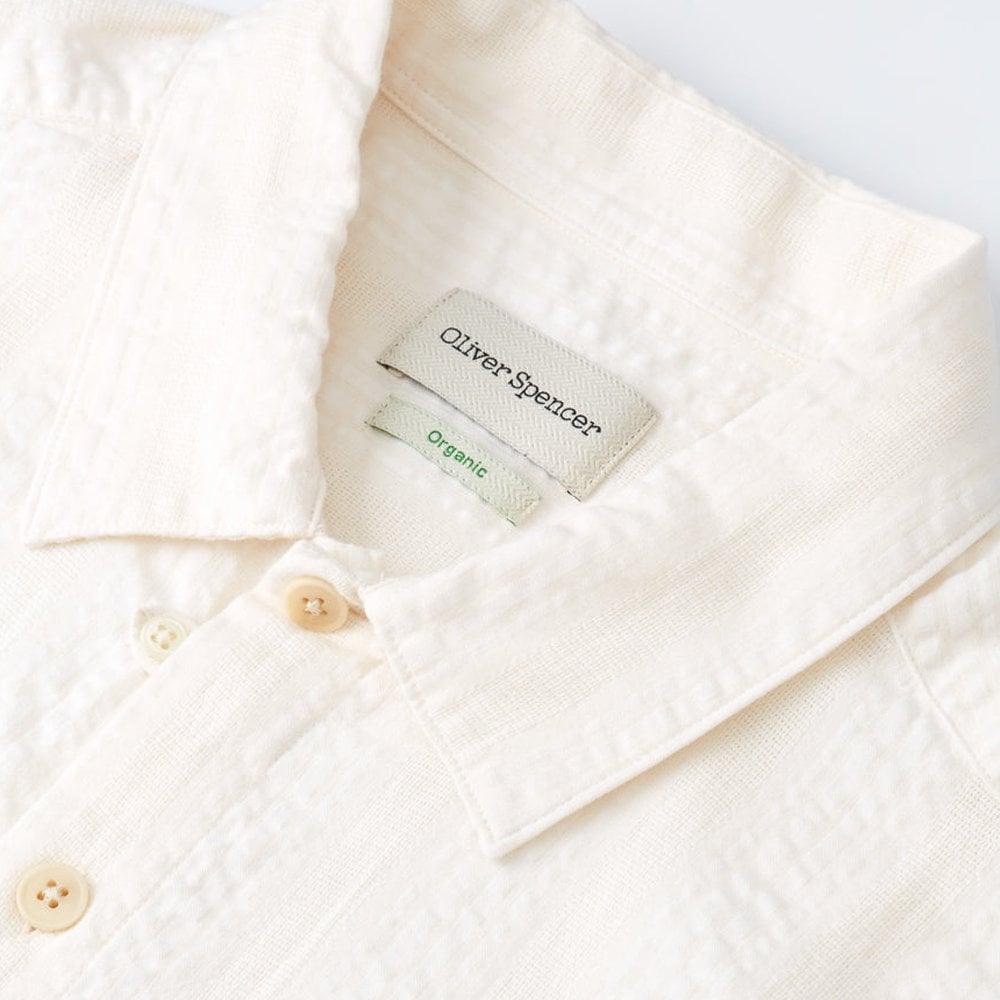 - Riviera - Seersucker Shirt - Off-White