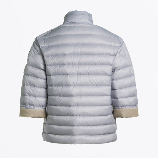 Mabel - Reversible Puffer Jacket - Silver/Beige