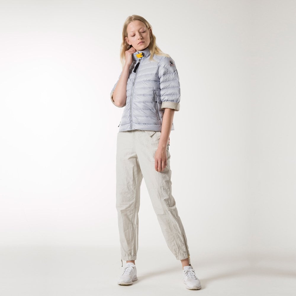 - Mabel - Reversible Puffer Jacket - Silver/Beige