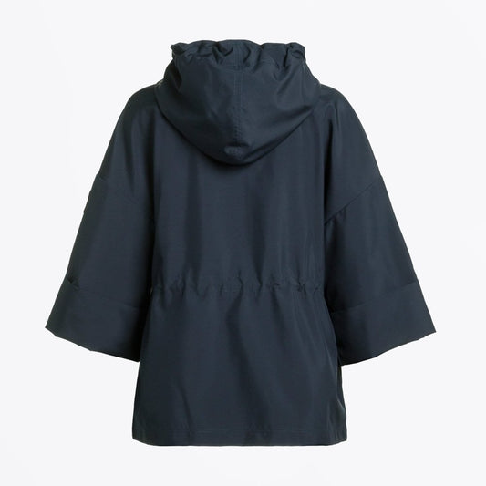 Hailee - Hooded Mid-Length Parka - Navy