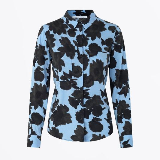 - Abstract Floral Shirt - Blue/Black