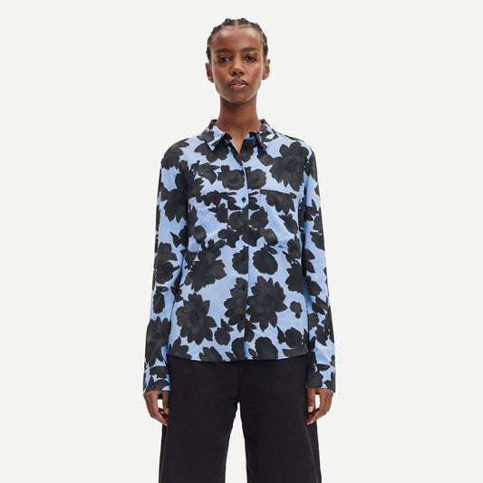 - Abstract Floral Shirt - Blue/Black
