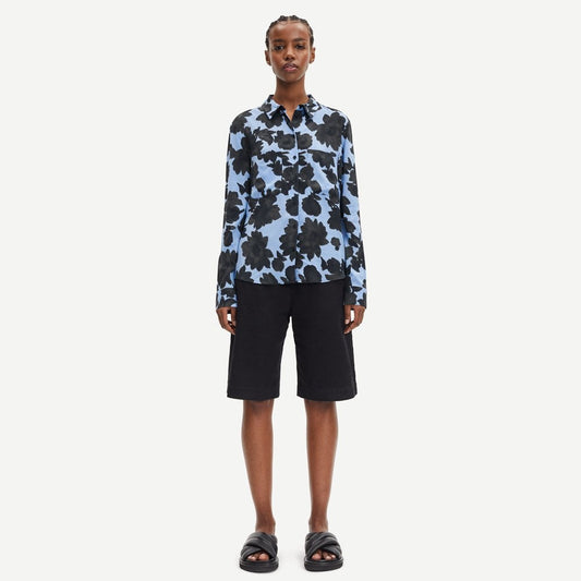 - Abstract Floral Shirt - Blue/Black