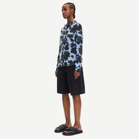 - Abstract Floral Shirt - Blue/Black
