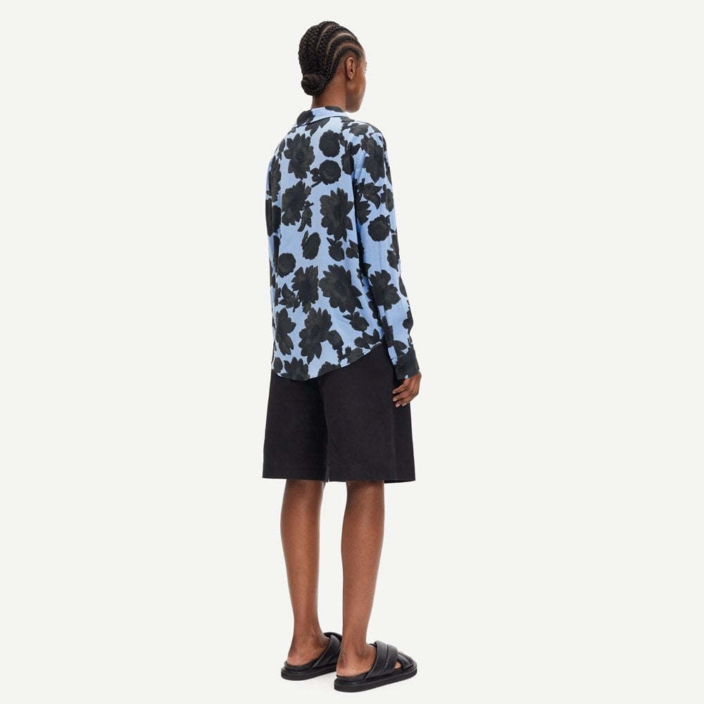 - Abstract Floral Shirt - Blue/Black