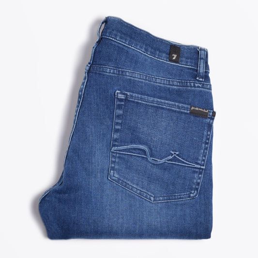 - Slimmy Stretch Jeans - Mid Blue
