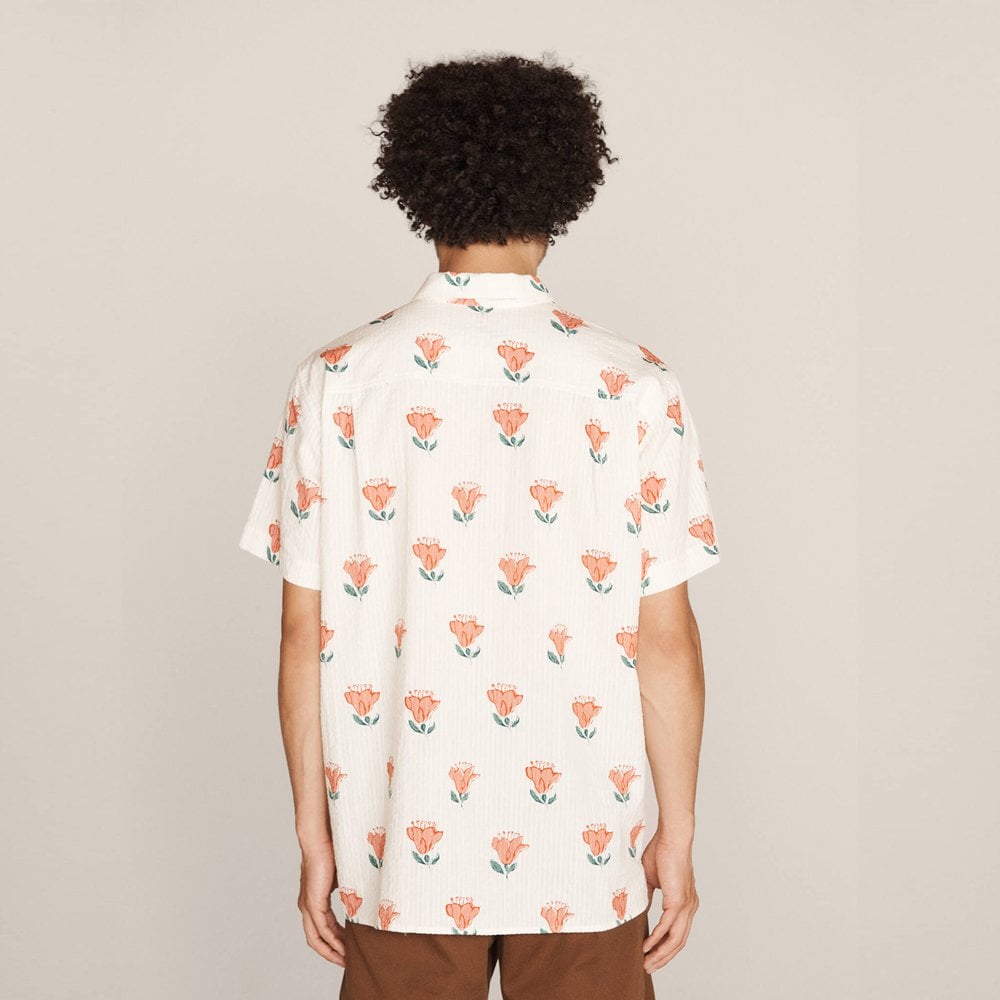 Floral Seersucker Shirt - Off-White