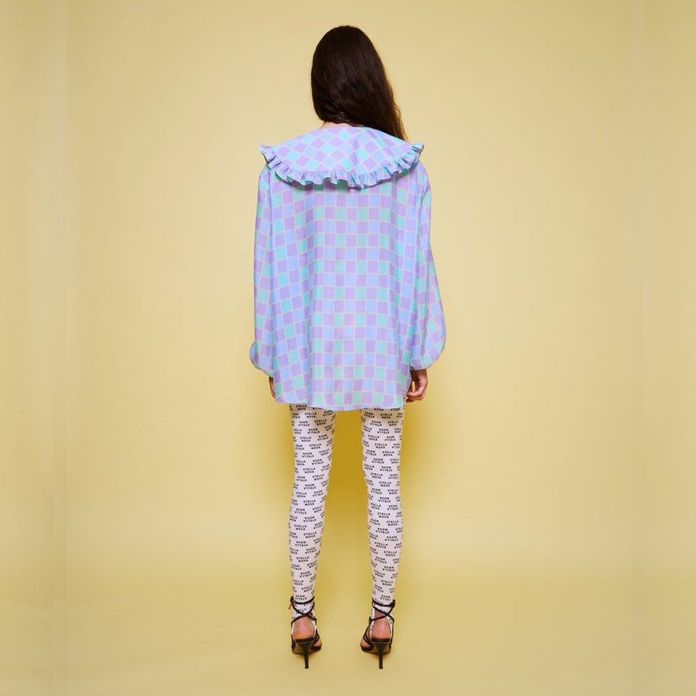 - Tiggi Checked Blouse - Purple