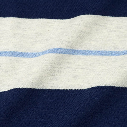 - Conduit - Organic Cotton Stripe T-Shirt - Navy