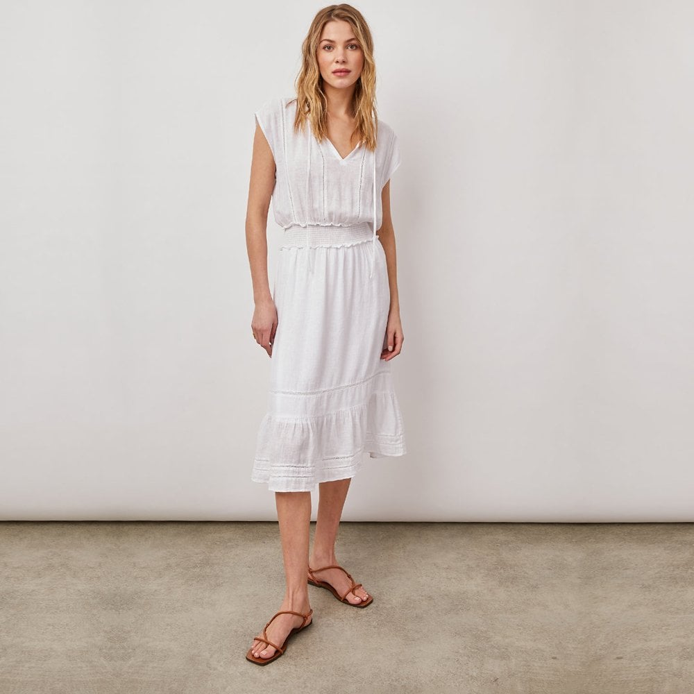 - Ashlyn Lace Detail Dress - White