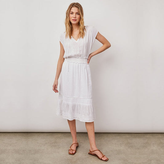 - Ashlyn Lace Detail Dress - White