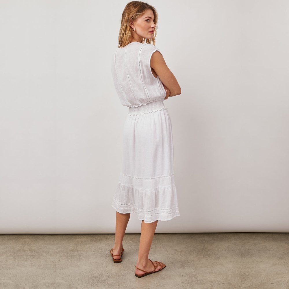 - Ashlyn Lace Detail Dress - White