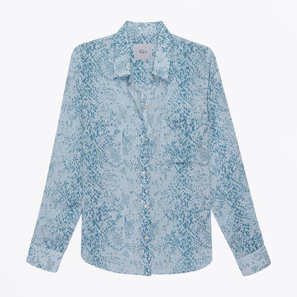 Rails Josephine Python Shirt - Blue/White