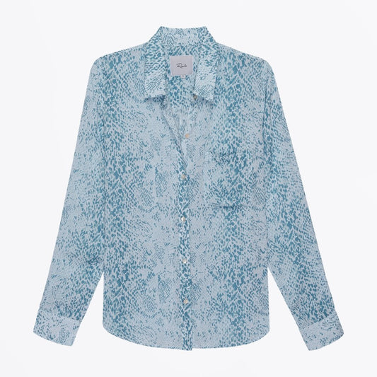 Josephine Python Shirt - Blue/White