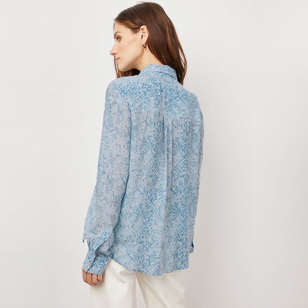 Rails Josephine Python Shirt - Blue/White