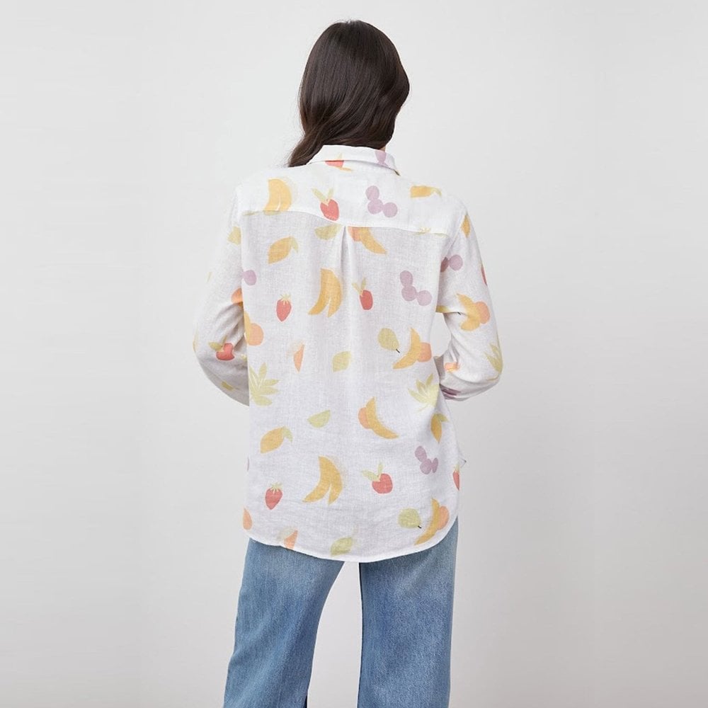 - Charlie Cut Out Fruits Print Shirt - White