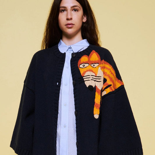 - Acasia Fox Cardigan - Navy