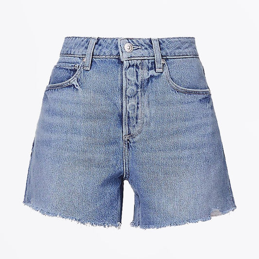 - Noella - Cut-Off Denim Shorts - Blue