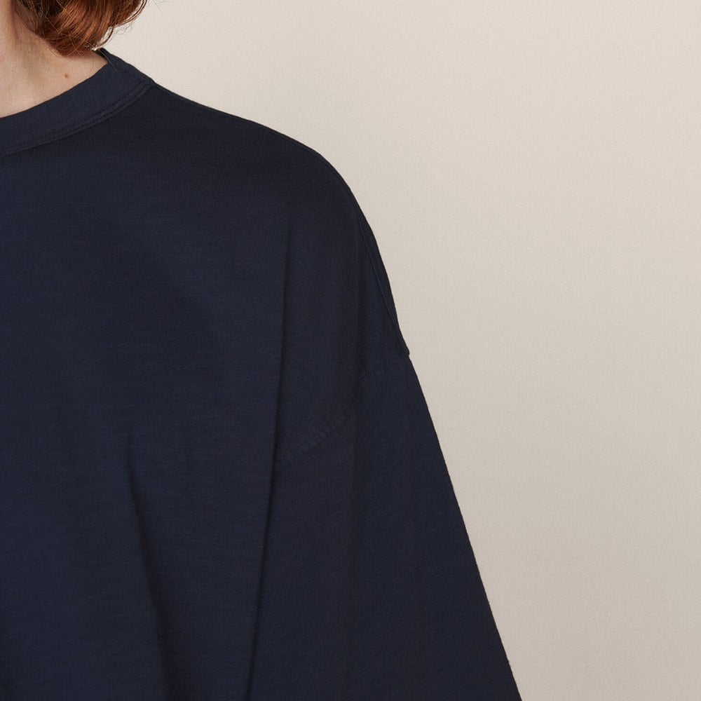  - Cotton Slub Jersey T-Shirt - Navy