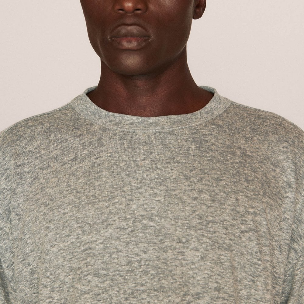  - Linen Blend Marl Jersey T-Shirt - Grey