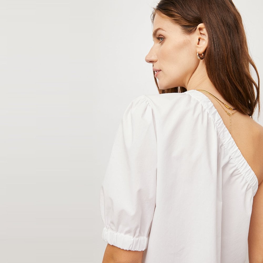 Rails Jayla Cotton Poplin Asymmetric Top - White