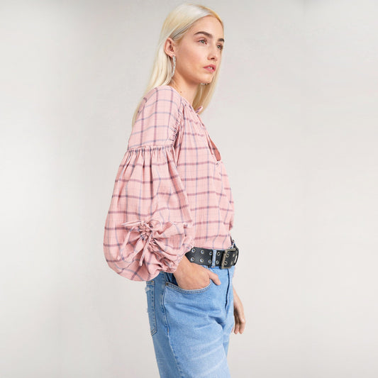 - Chip - Checked Shirt - Pink