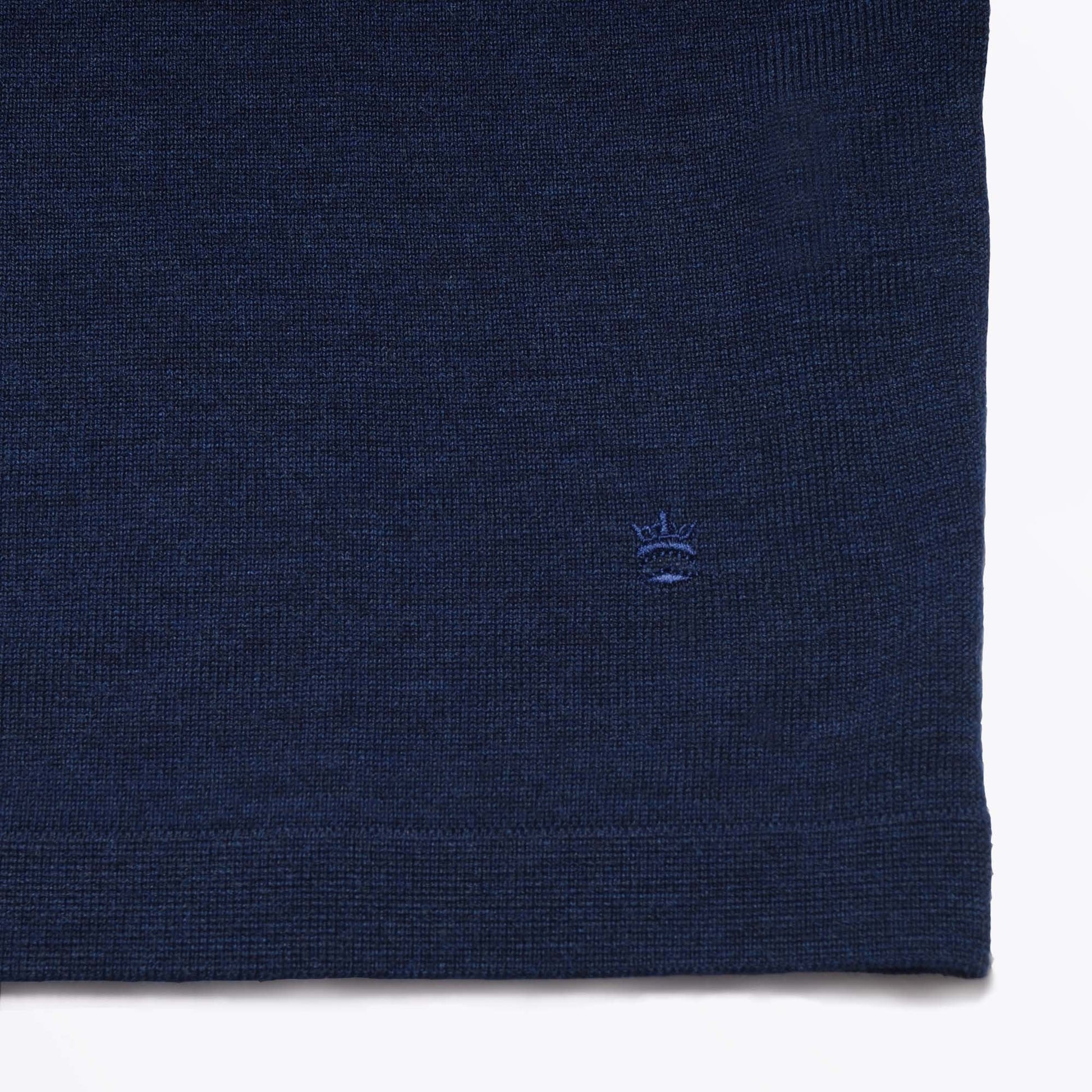 Thomas Merino Crew Neck T-Shirt - Navy