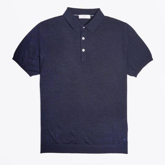 Merino Polo Shirt - Navy