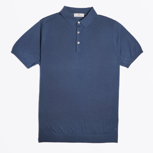 Merino Polo Shirt - Blue