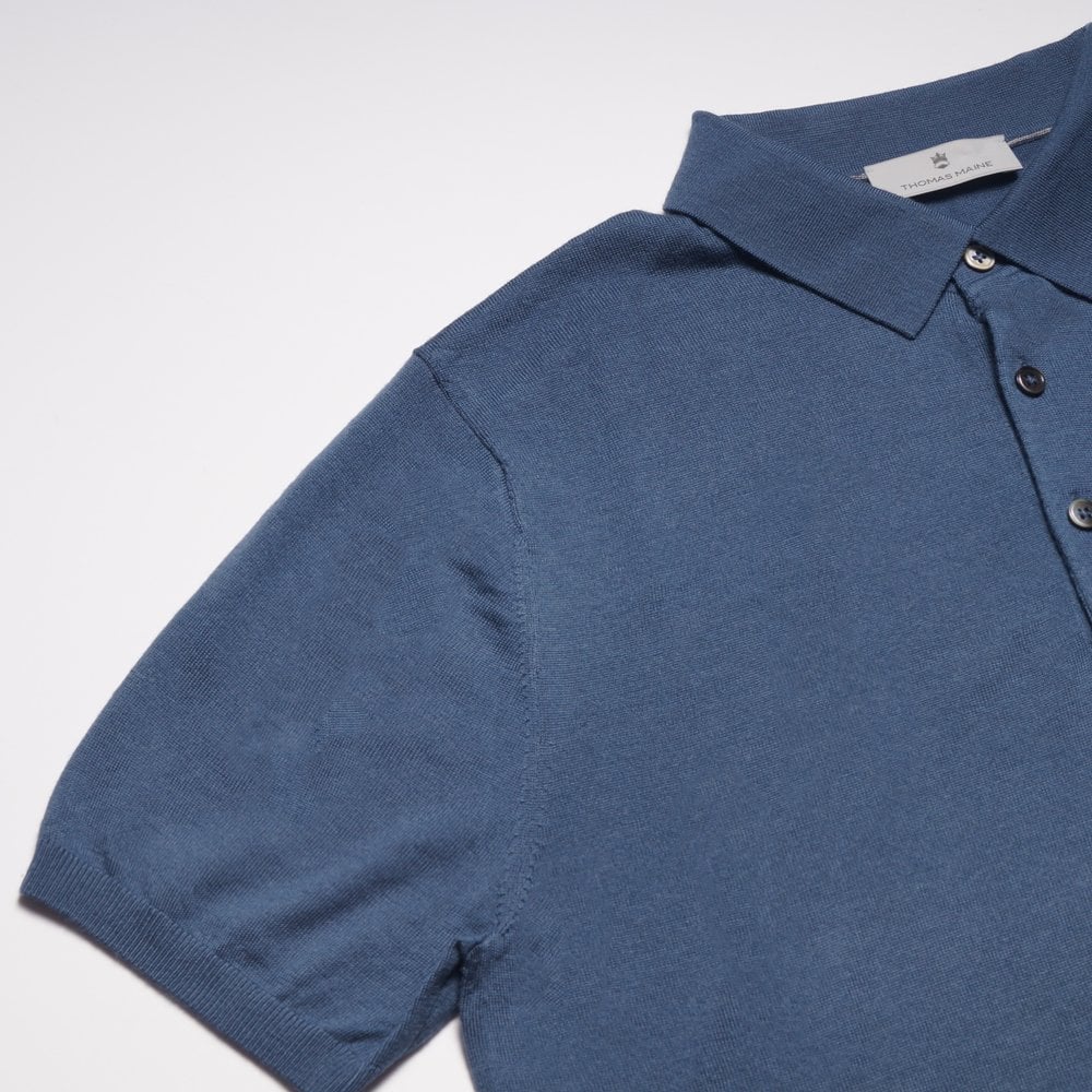 Thomas Merino Polo Shirt - Blue