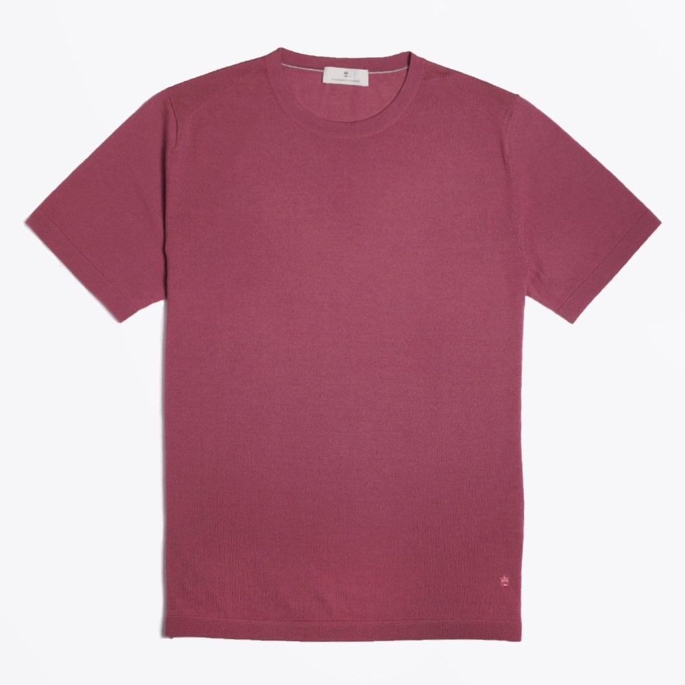 Thomas Merino Crew Neck T-Shirt - Mauve