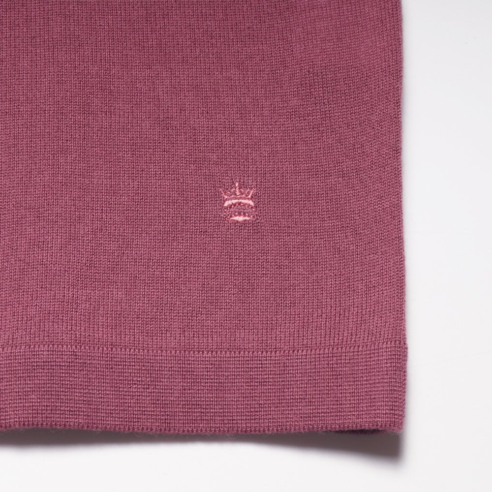 Merino Crew Neck T-Shirt - Mauve
